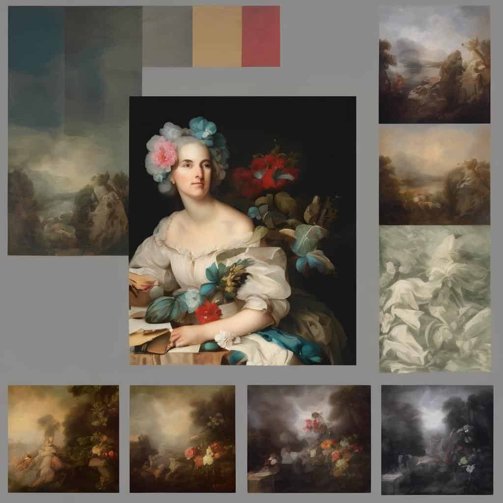 Μεγαλύτερη εικόνα με τον πίνακα σε έμφαση στην δημιουργία και την καινοτομία στην τέχνη, λαμβάνοντας υπόψη τις τεχνικές και τα θέματα τέχνης.